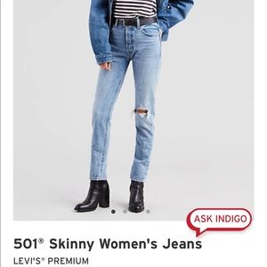 Levi’s 501 Skinny Jeans Can’t touch this med wash
